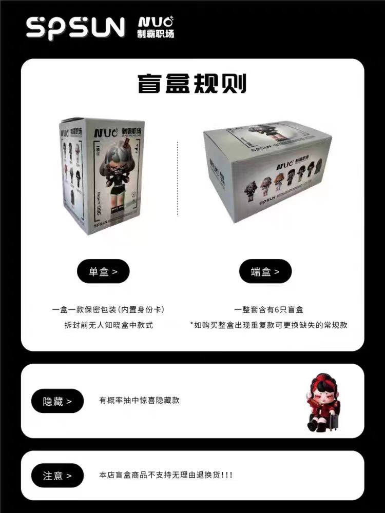 正版 SPSUN制霸职场系列盲盒（直播代拆）