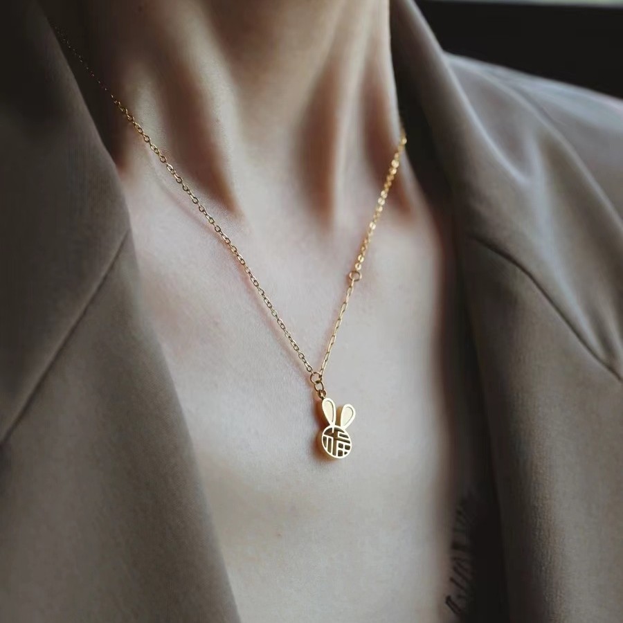 YOULING/柚琳 兔子福设计师项链轻奢高级