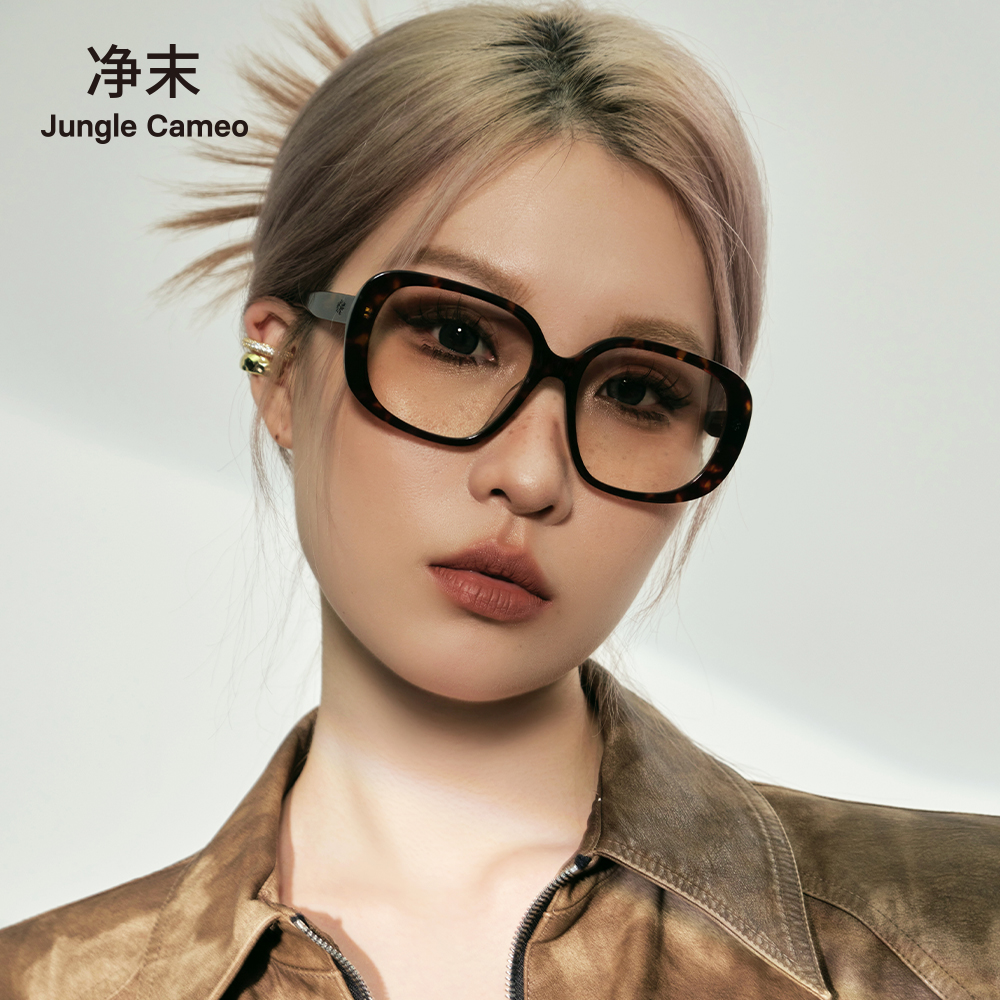 JungleCameo/净末国潮ins风男女超大复古美拉德风素颜墨镜 拼TC4