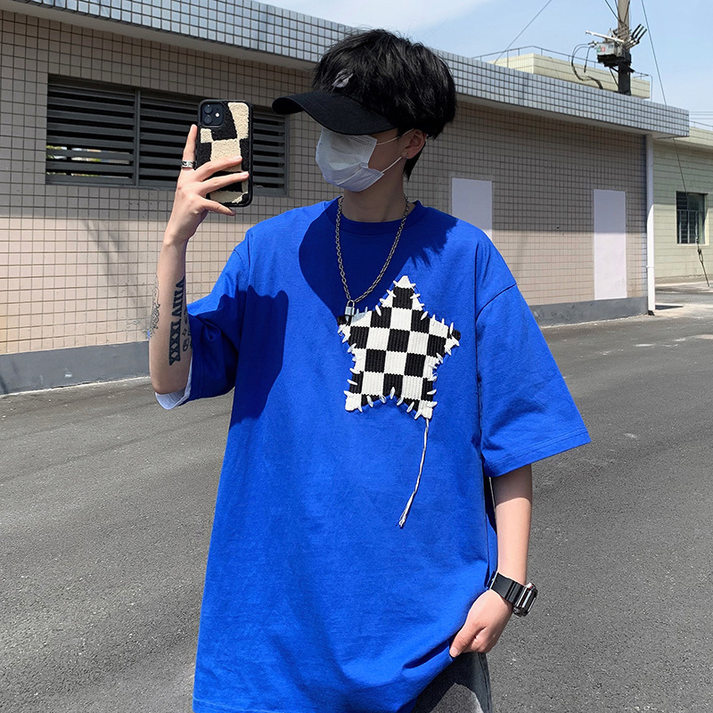 Zt恤上衣纯棉百搭夏季半袖宽松ins