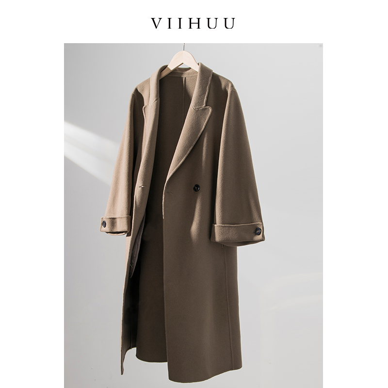 未休高级感加厚双面大衣外套女秋冬