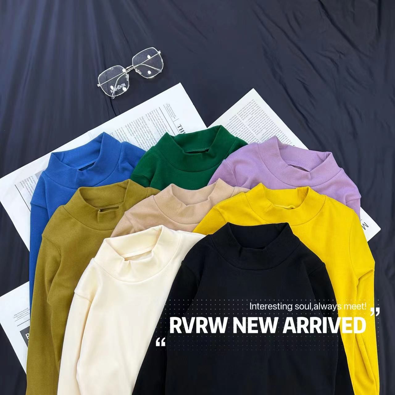 【多味豆】简约纯色百搭冬季童装高领打底休闲T恤 DY-31016