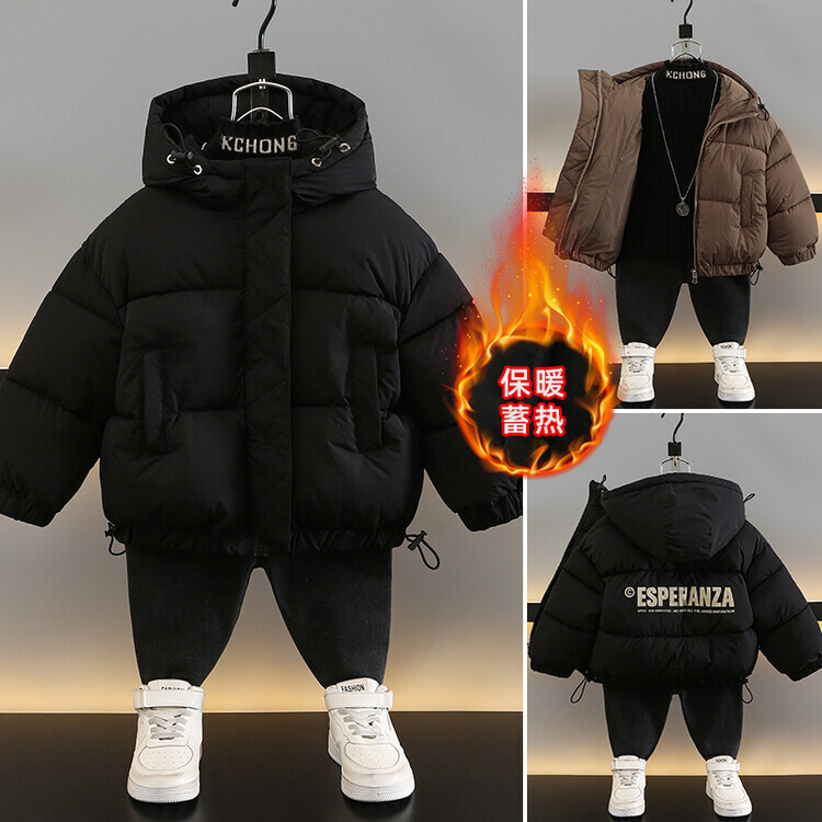 冬装外套男童棉服冬款外套冬季面包服小黄鸭冬季棉内胆冲锋衣
