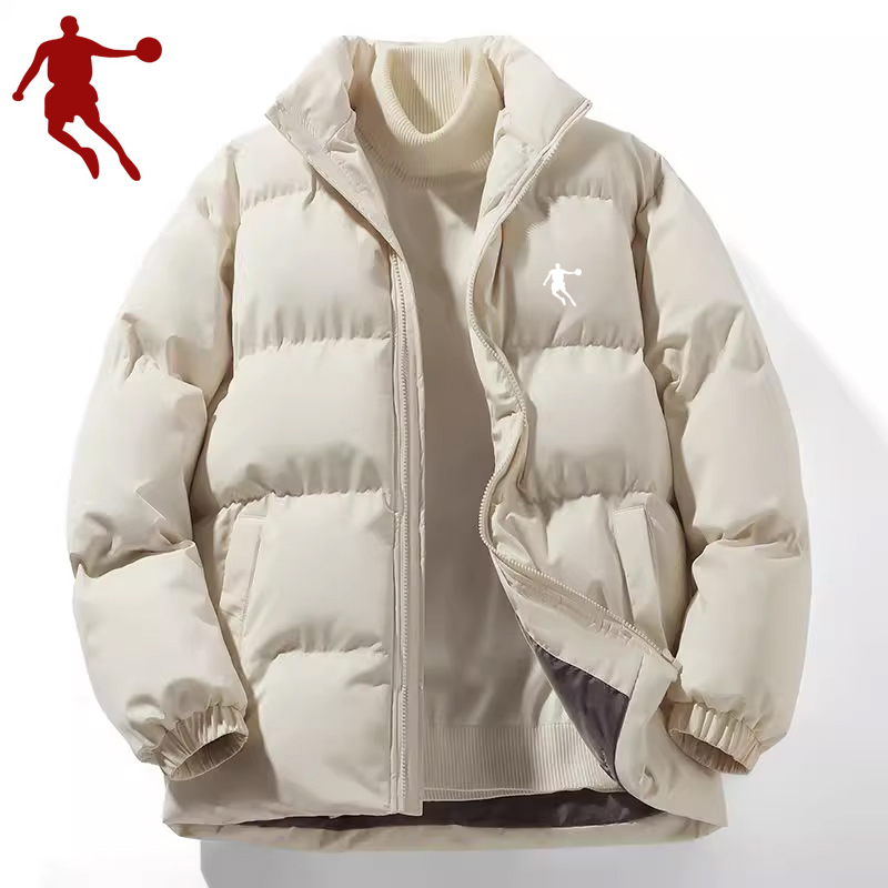 乔丹潮棉衣男运动休闲宽松潮流加厚保暖棉服冬季立领情侣款棉袄子