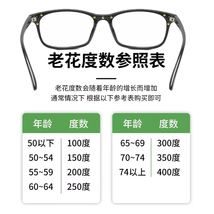 【海家人专属】-{老花款}负离子稀晶石防蓝光防紫外线高透眼镜