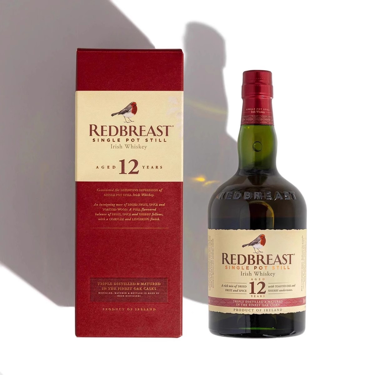 知更鸟12年 RedBreast 单一麦芽爱尔兰威士忌 原装进口原酒700ml