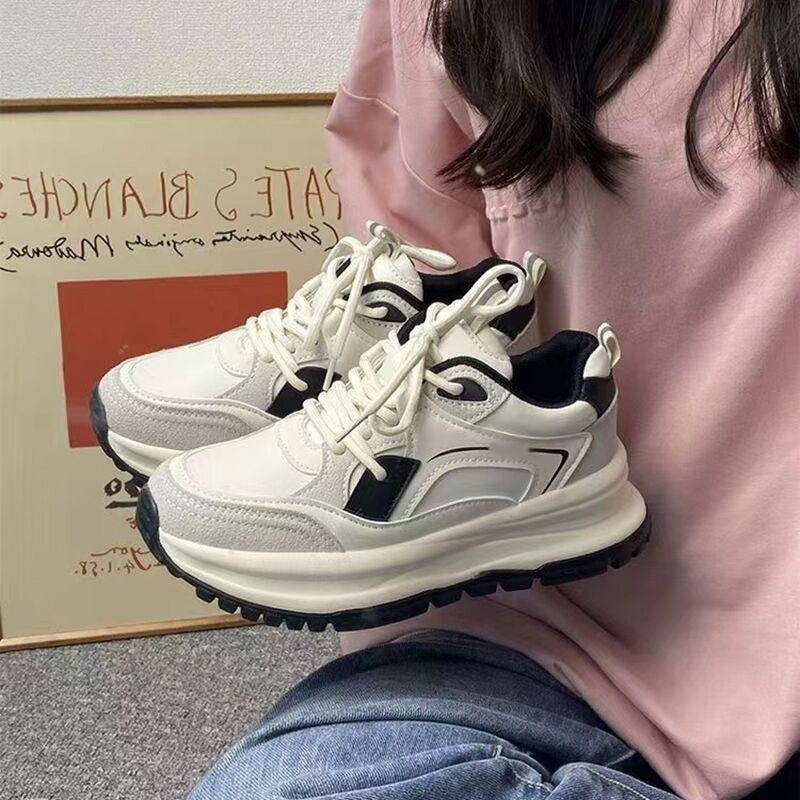冬季回力休闲2023新款小白鞋女运动休闲老爹鞋爆款厚底板鞋网红