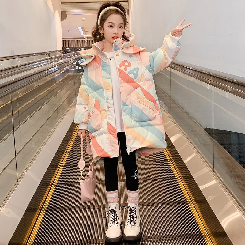 bala巴拉中女童冬装羽绒棉服2023年新款儿童韩版洋气夹棉女孩冬季