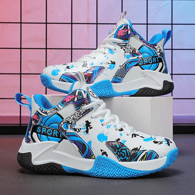 贵人鸟男童篮球鞋加绒百搭秋冬中大童皮面轻便青学生校园休闲夏季