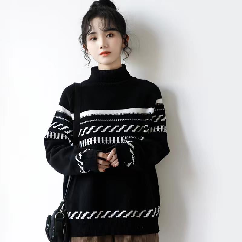 孕妇上衣秋冬新款高领毛衣女孕期短款加厚内搭外穿长袖针织打底衫