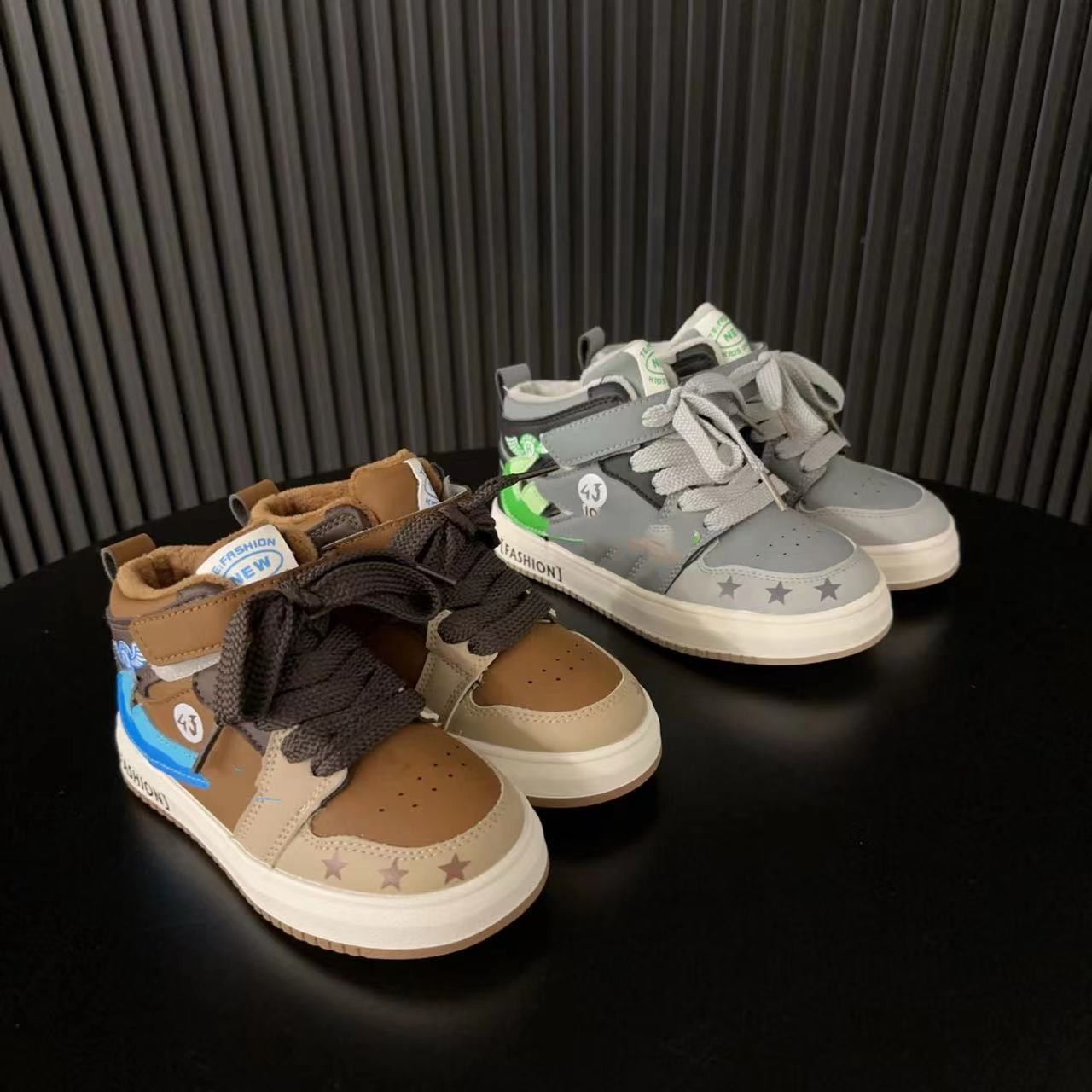 【冬款Winter】儿童高帮倒钩板鞋 二棉 8928