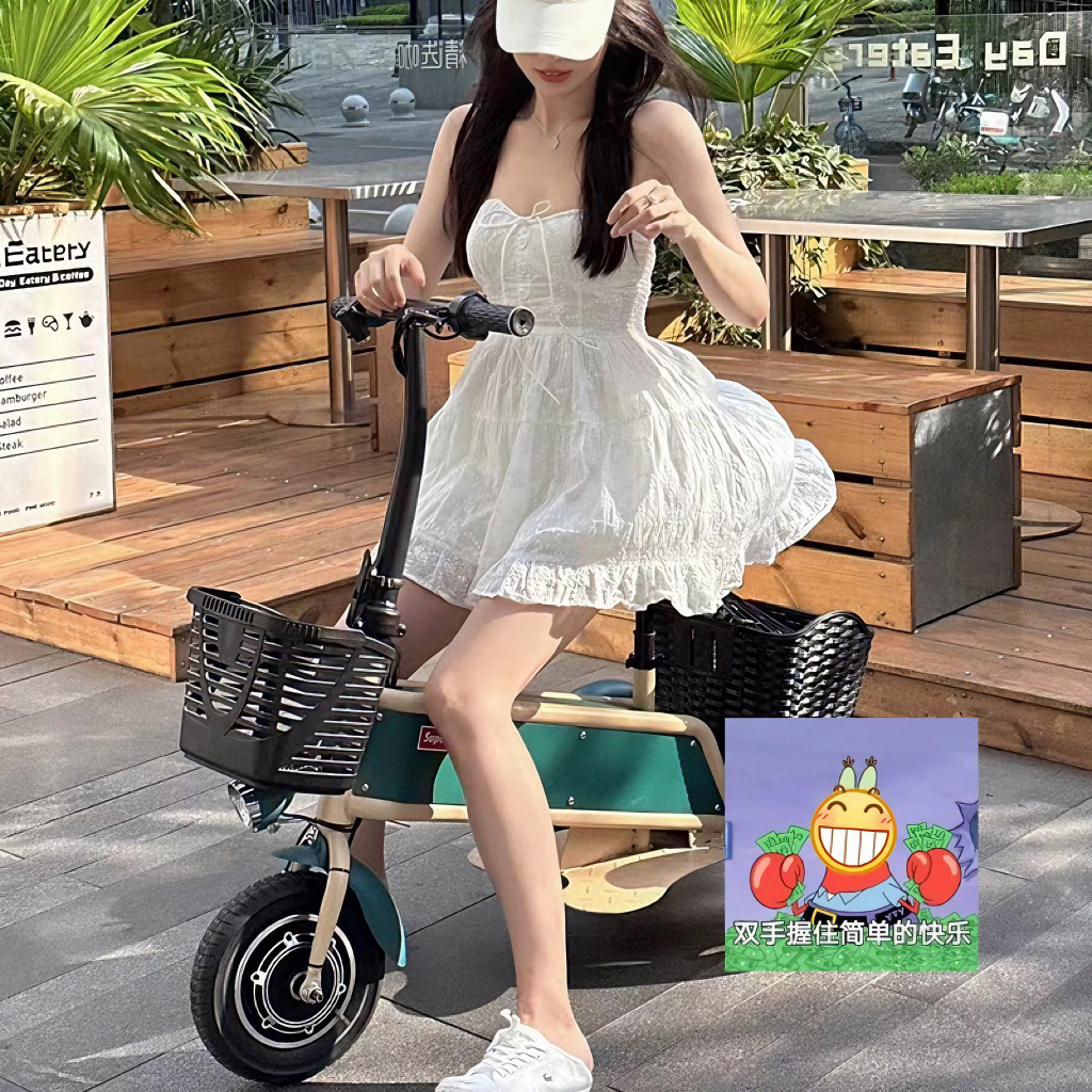 小型电动车10寸电动滑板车可折叠迷你代步车轻便女成人家用电瓶车