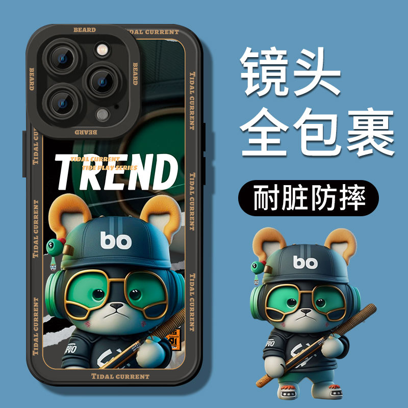 适用苹果/华为/小米/oppo/vivo瞳眼猩猩镜头全包爆款防摔手机壳