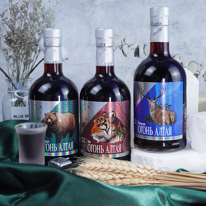【俄品优选】俄罗斯进口阿尔泰之火套餐组合套餐45度滋补酒