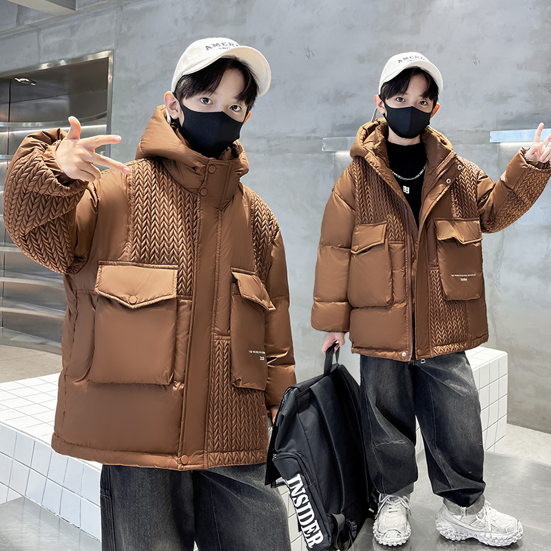 男童羽绒服冬装2023新款儿童中大童冬季潮流衣服加厚冬装外套潮