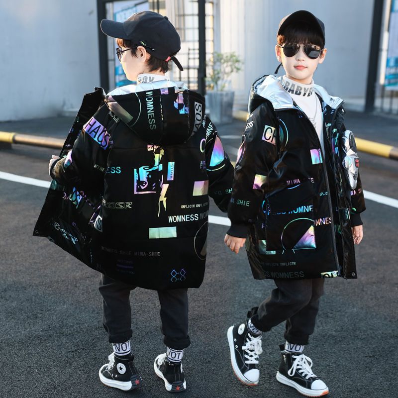 男童棉衣男孩2023冬季新款棉服加厚保暖中大儿童韩版中长款棉袄潮