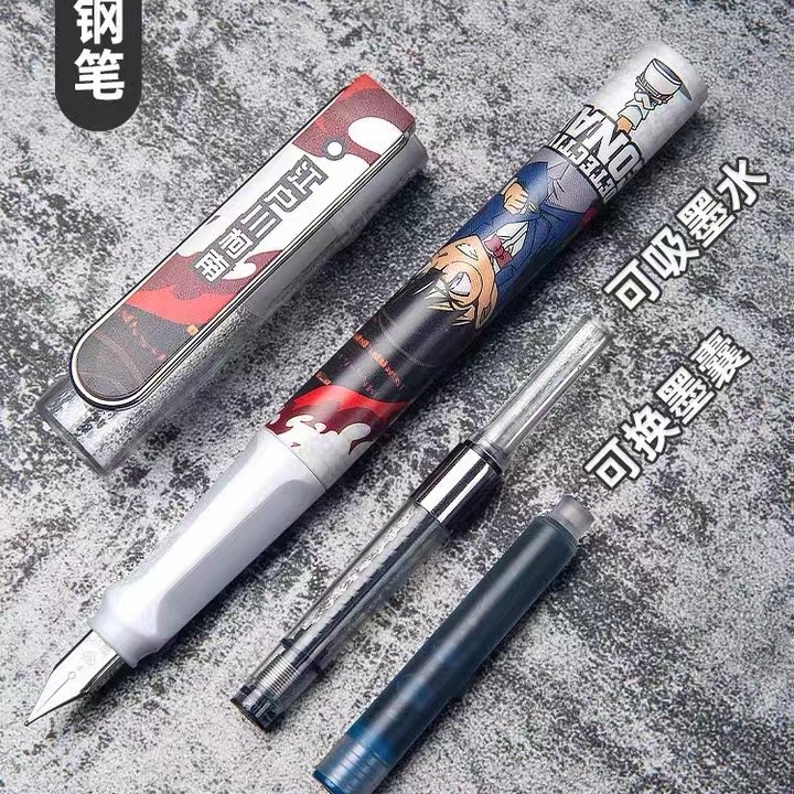 爱好FP3990-ink黑色江户川柯南矫姿钢笔16(图案不挑)-554