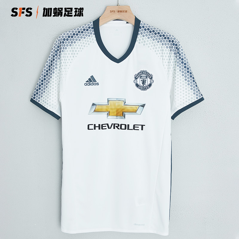 【断码清仓】SFS阿迪达斯正品16/17曼联二客球迷版球衣BS1214-S