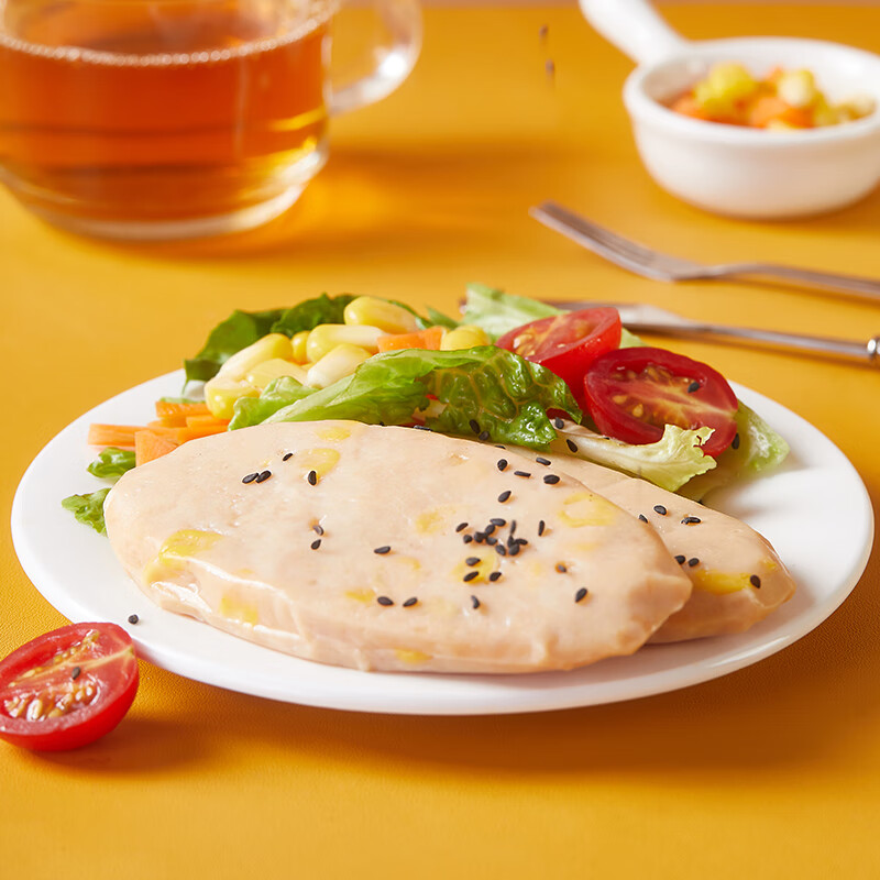 美健年 玉米鸡胸肉饼健身上班上学代餐鸡肉高蛋白开袋即食零食