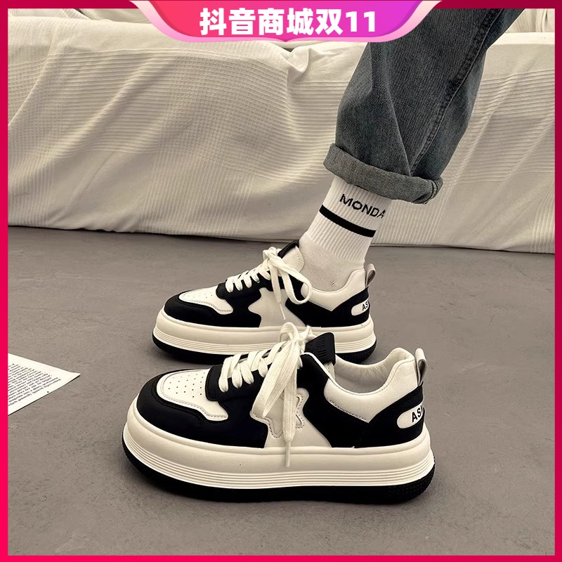 回力瑞厚底增高板鞋女2023秋季新款百搭休闲面包鞋爆款小白鞋子女