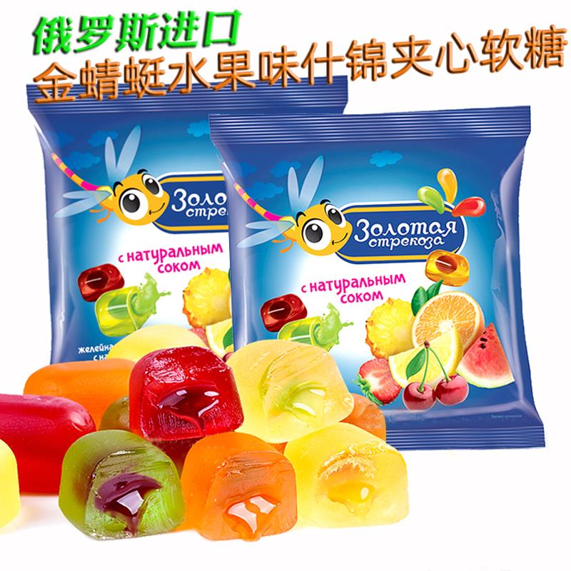 小蜻蜓软糖食品爆浆夹心弹混合装休闲零食特产软糖笋1g