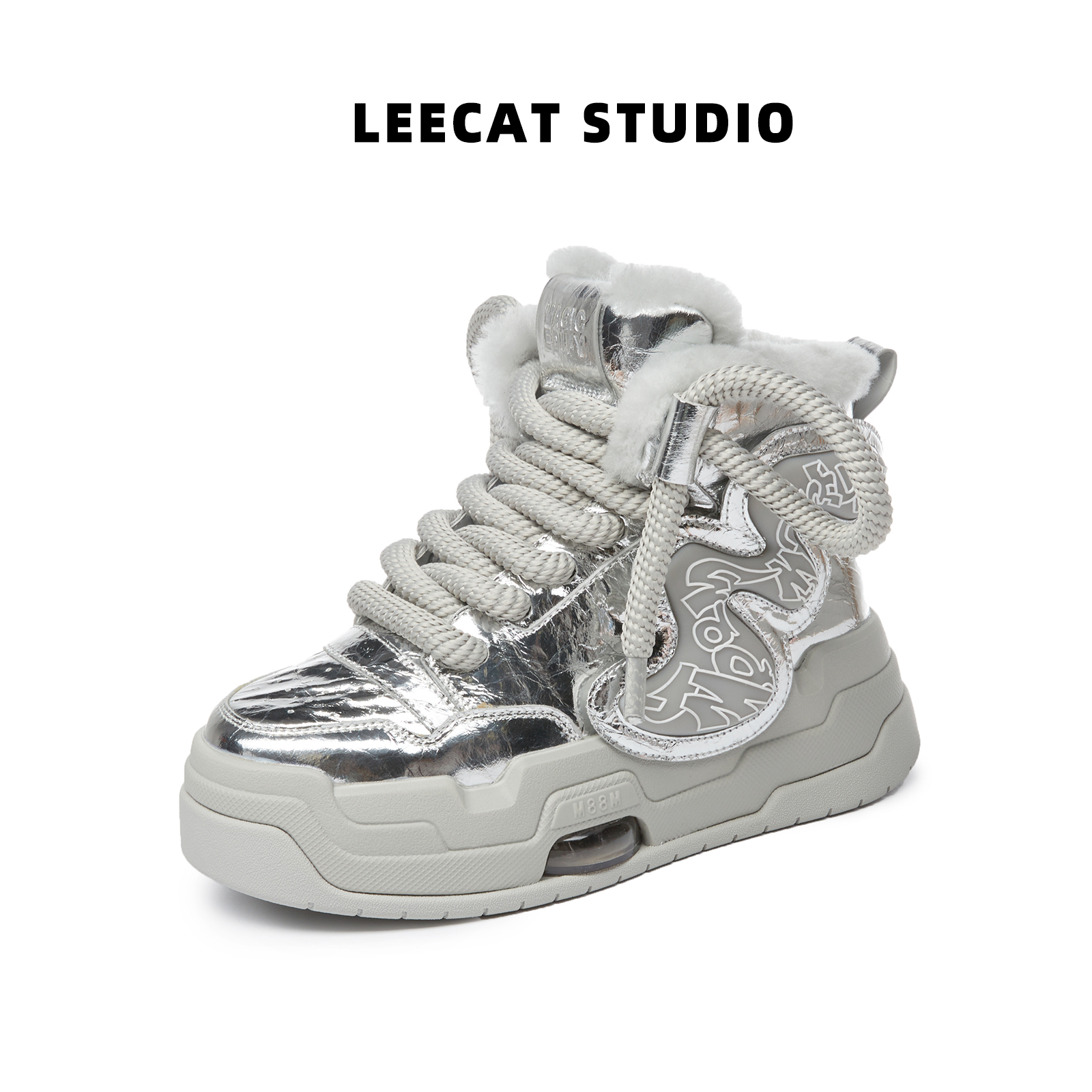 LeeCat Studio | 厚底雪地靴冬季新款气垫增高保暖加绒加厚棉鞋女