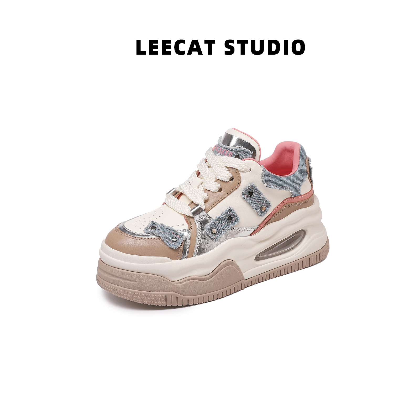 LeeCat Studio | 厚底增高鞋女款2023新款百搭小个子高颜值松糕鞋