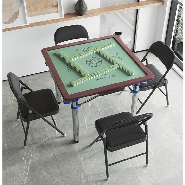 可折叠麻将桌家用便携手搓打牌桌子方桌手动麻雀枱面板简易棋牌桌