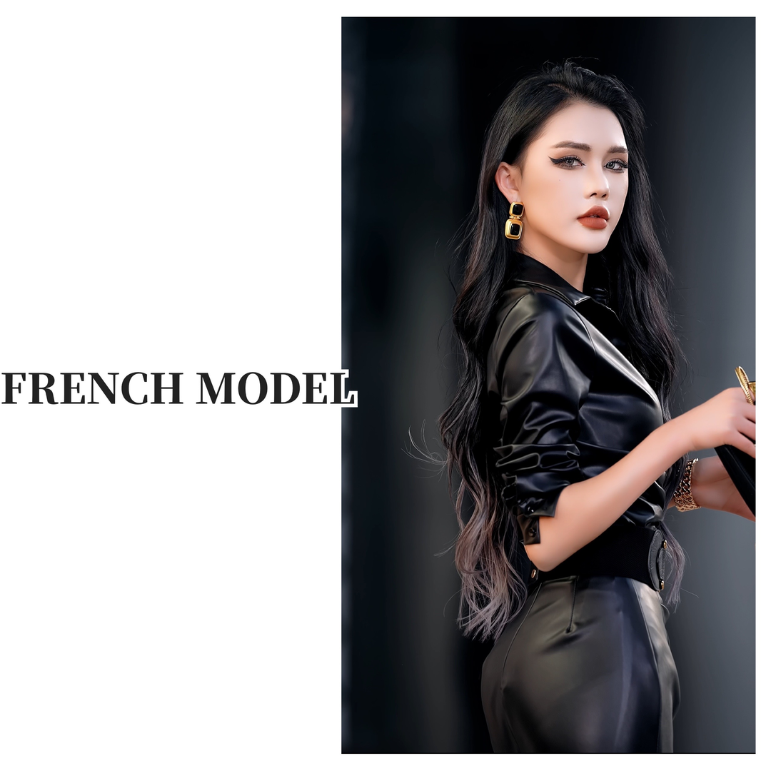 FRENCH MODEL 媛媛.2023秋装新款褶皱设计长袖衬衫女上衣41050131