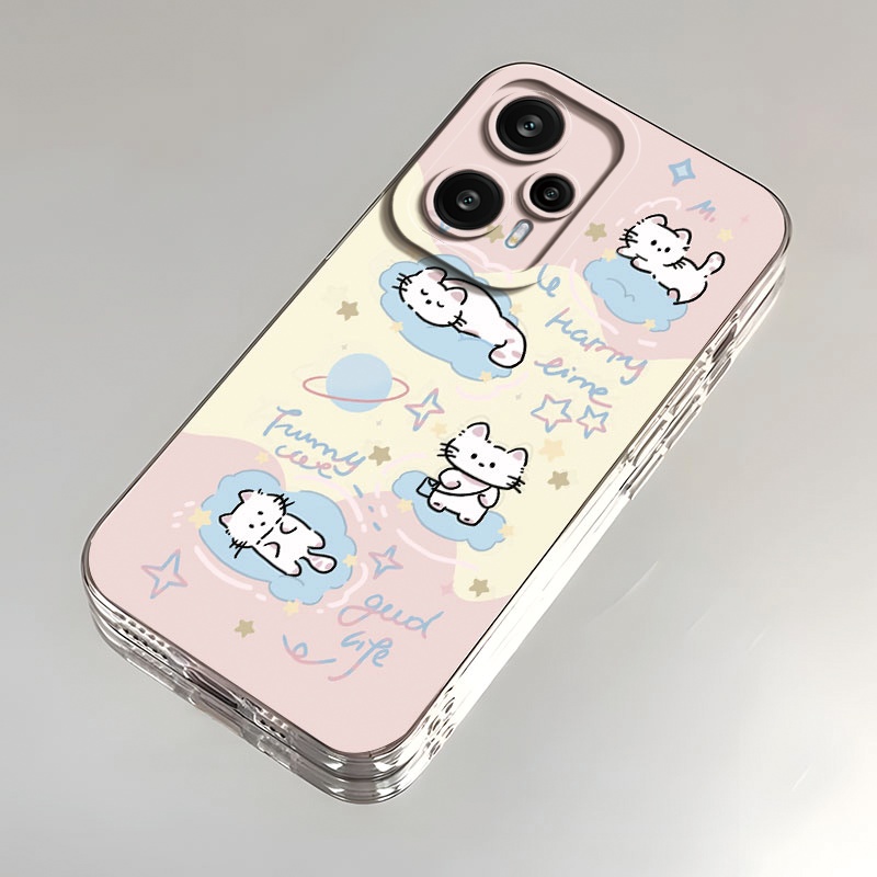 云朵猫猫红米Note12Turbo手机壳高颜值硅胶防摔保护套超薄软壳