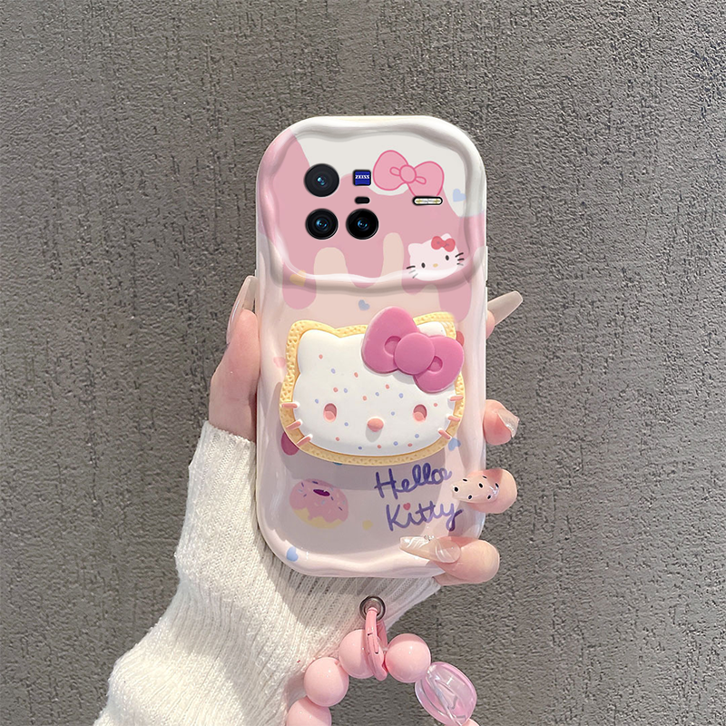 凯蒂猫VIVO X80手机壳新款高级感卡通全包防摔软胶超薄ins风少女