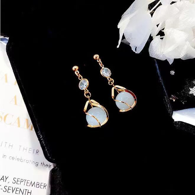 合金耳饰 c-590 新款夏季金色独特造型百搭耳钉时尚夏季女气质