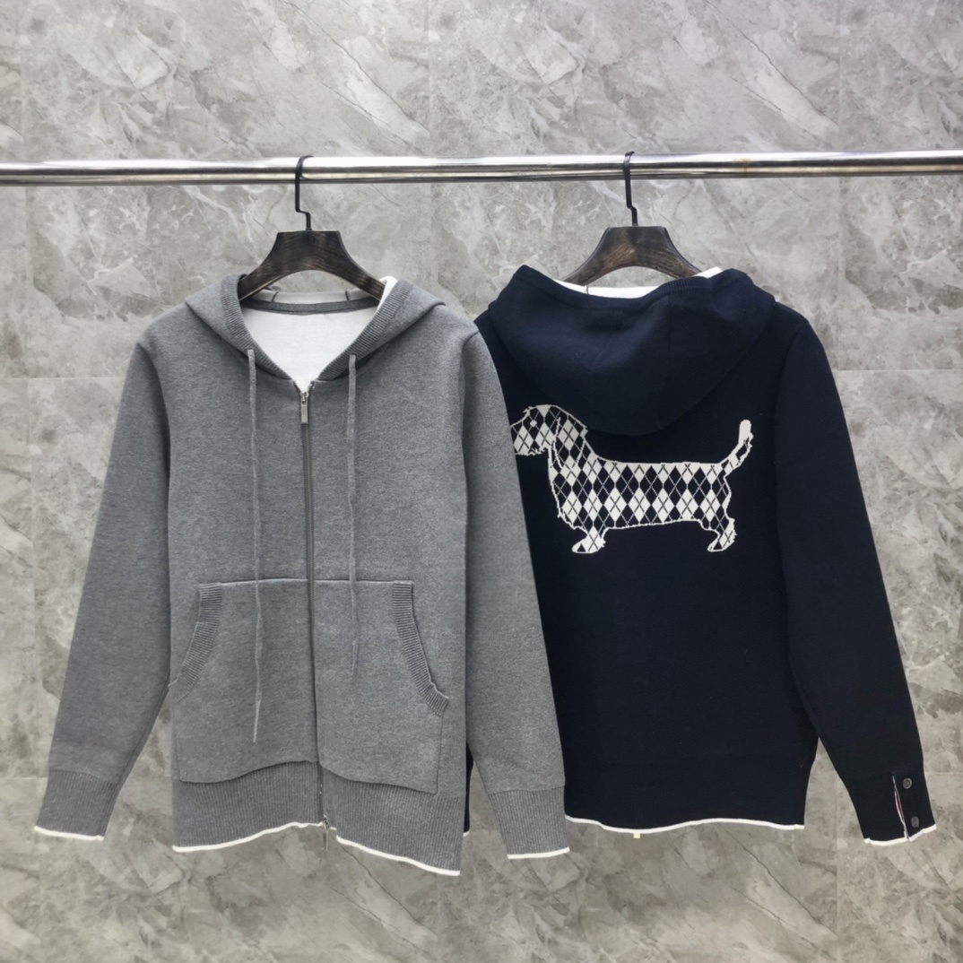 【菱格小狗】时尚潮流针织开衬针织衫休闲百搭秋冬款外套