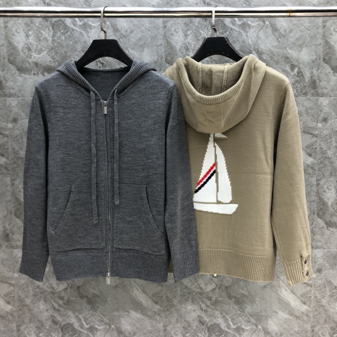 【帆船】时尚潮流针织开衬针织衫