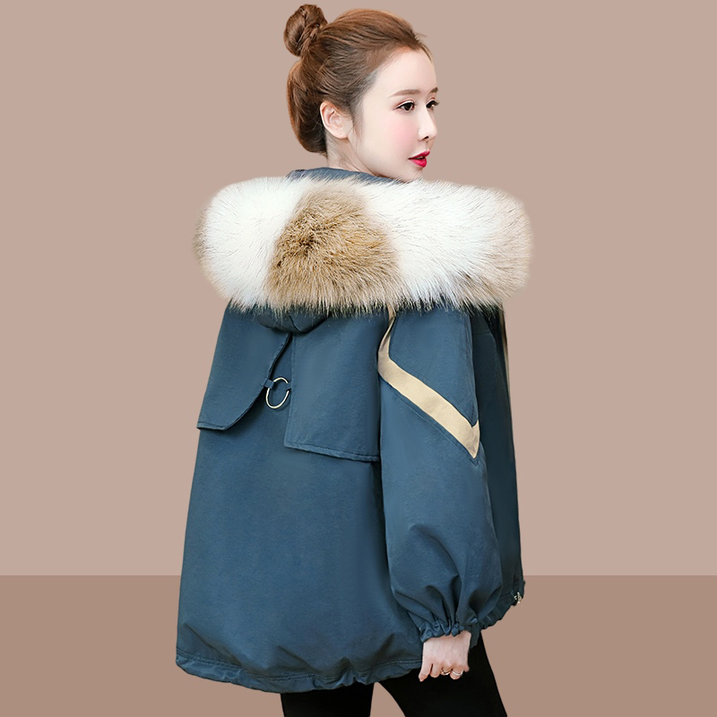 秋冬季短款棉服外套女2023新款加厚夹棉保暖洋气派克服大码面包服