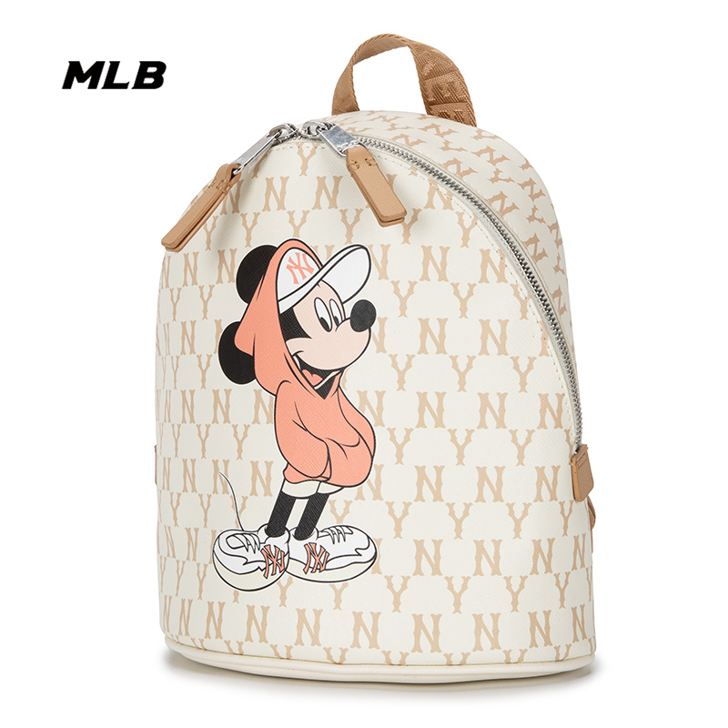 MLB男女双肩包男女运动包迪士尼联名复古满标背包休闲包32BGK1011
