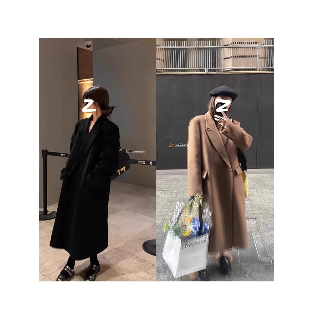 HEYGIRL黑哥 年度大衣 镇店wang炸！经典版型正肩羊毛呢大衣女冬