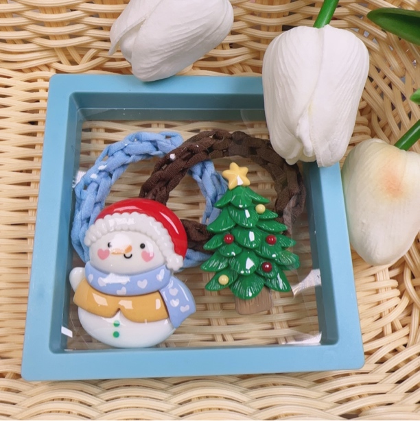 儿童发绳可爱头绳圣诞节系列卡通手工时尚发饰头饰甜美亲子饰品