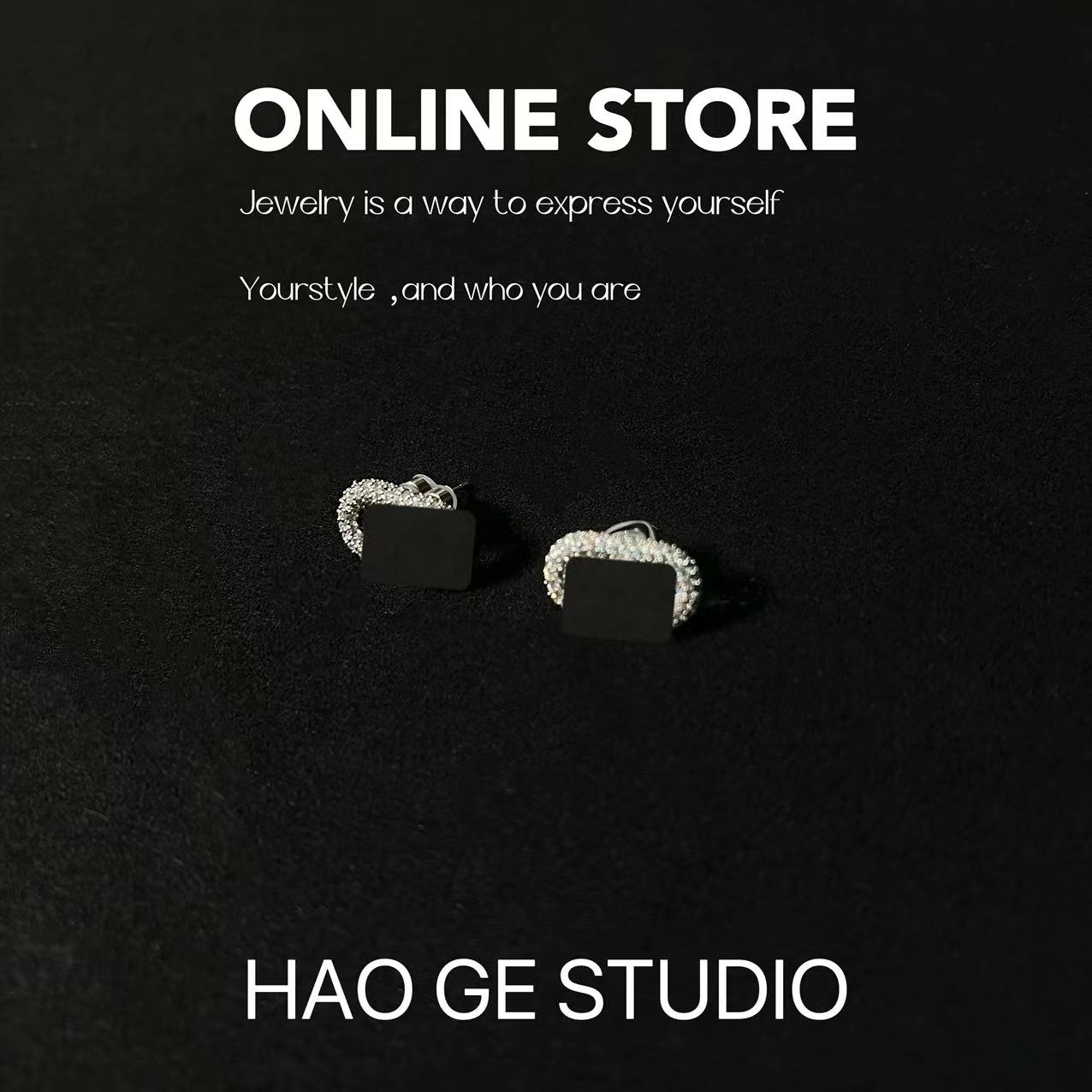 铜合金耳饰 时尚轻奢简约气质百搭耳钉6058