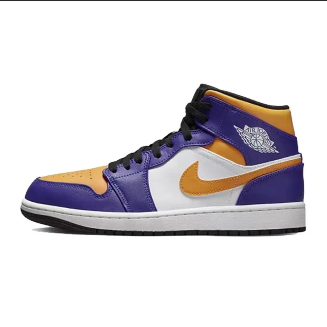 Nike/耐克 air jordan AJ1男子湖人配色运动篮球鞋DQ8426-517