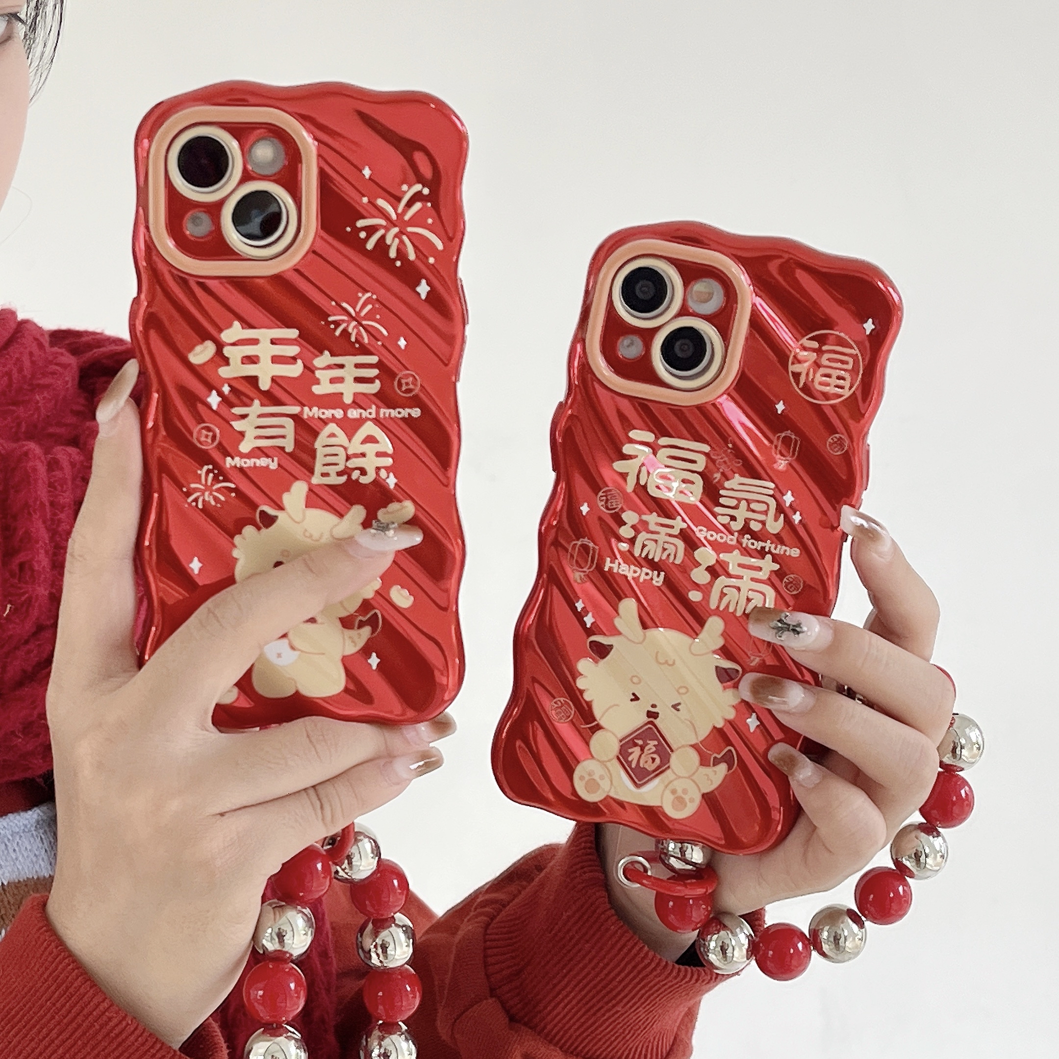 2024中国风新年适用苹果15手机壳iPhone13龙年14本命年12创意红色