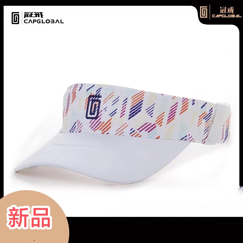 capglobal/冠戒户外运动空顶帽马拉松跑步速干吸汗遮阳彩色防晒帽