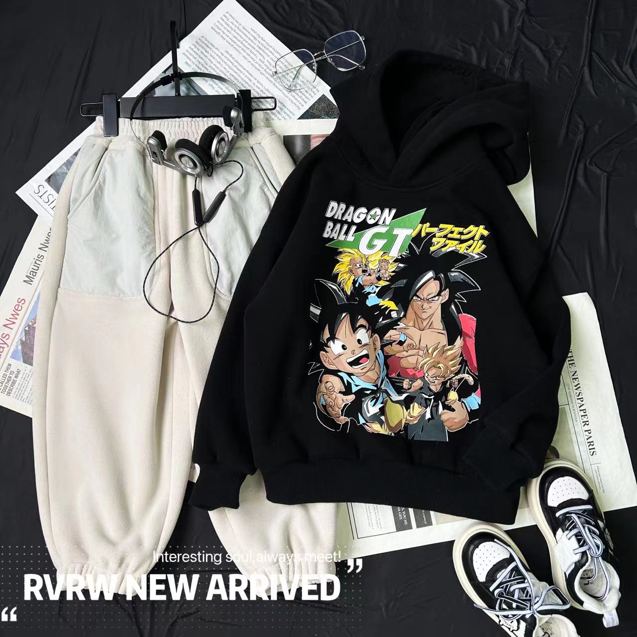 若大王潮酷加绒卡通龙珠时尚冬季百搭童装卫衣 DY-BK259