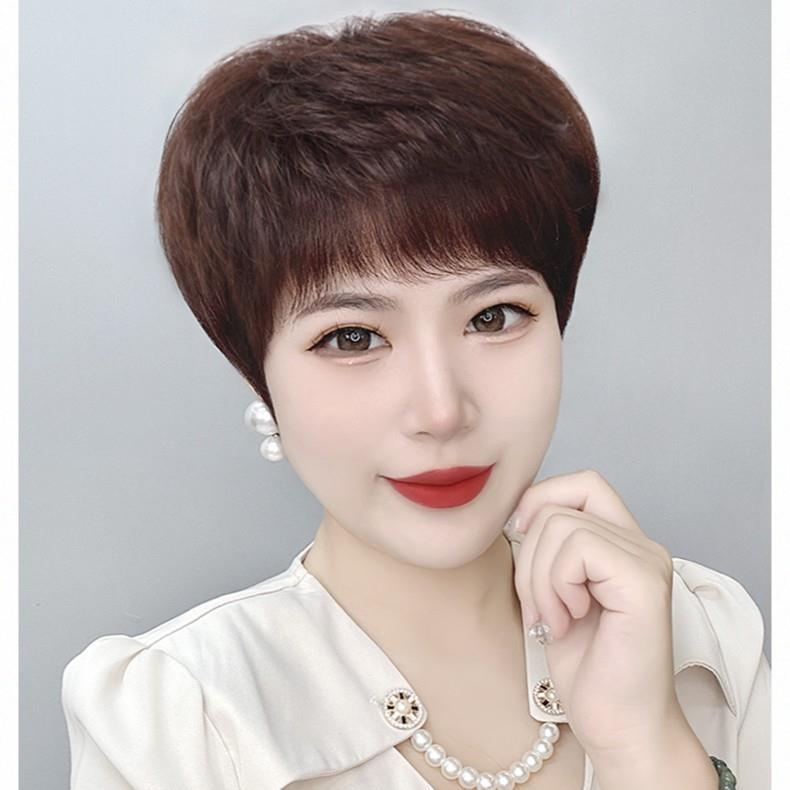 新号开播】爆款摩根烫纹理烫短发女发假发头网短卷发真人发假发mb