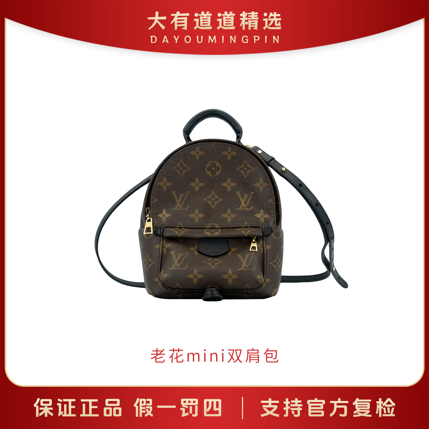 95新 LouisVuitton/路易威登 98新丨道道精选丨老花mini双肩包