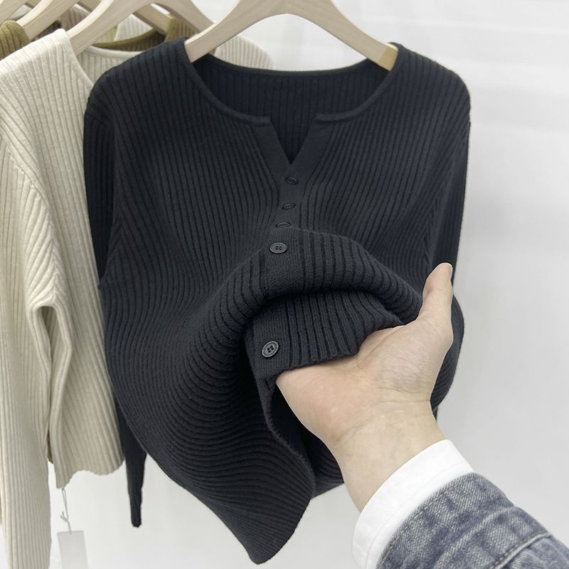 针织打底衫女春季开衫毛衣外套2023年春款新款欧货高级感内搭上衣