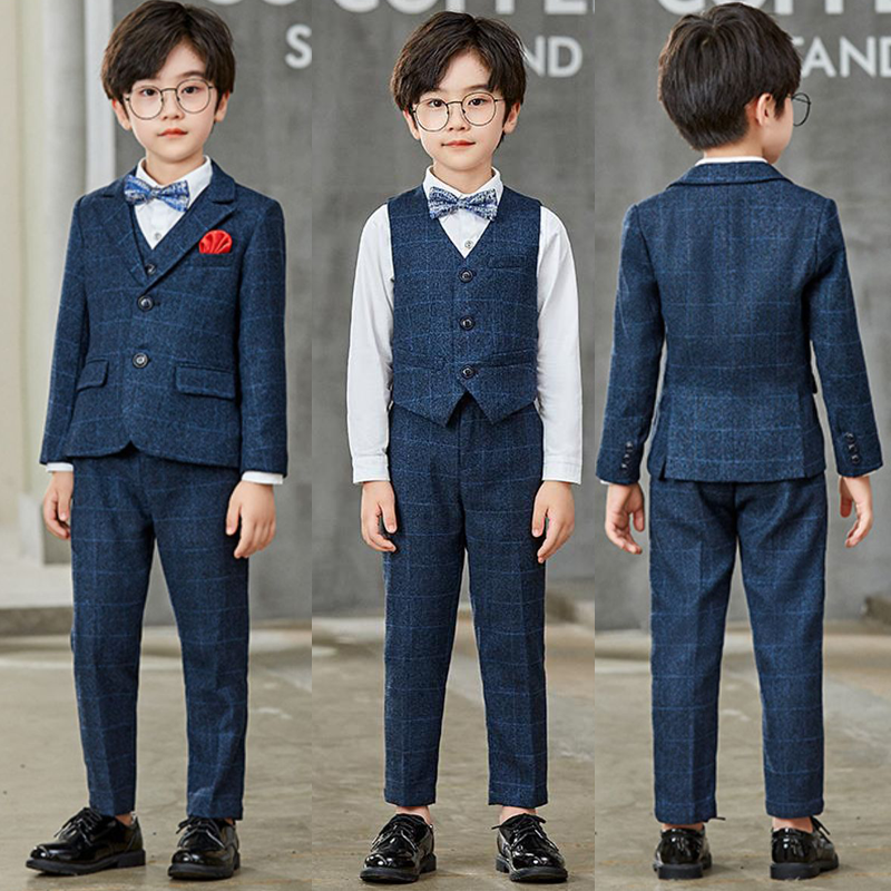 2023春秋款童装儿童小西装套装演出服男童节日表演礼服婚礼花童