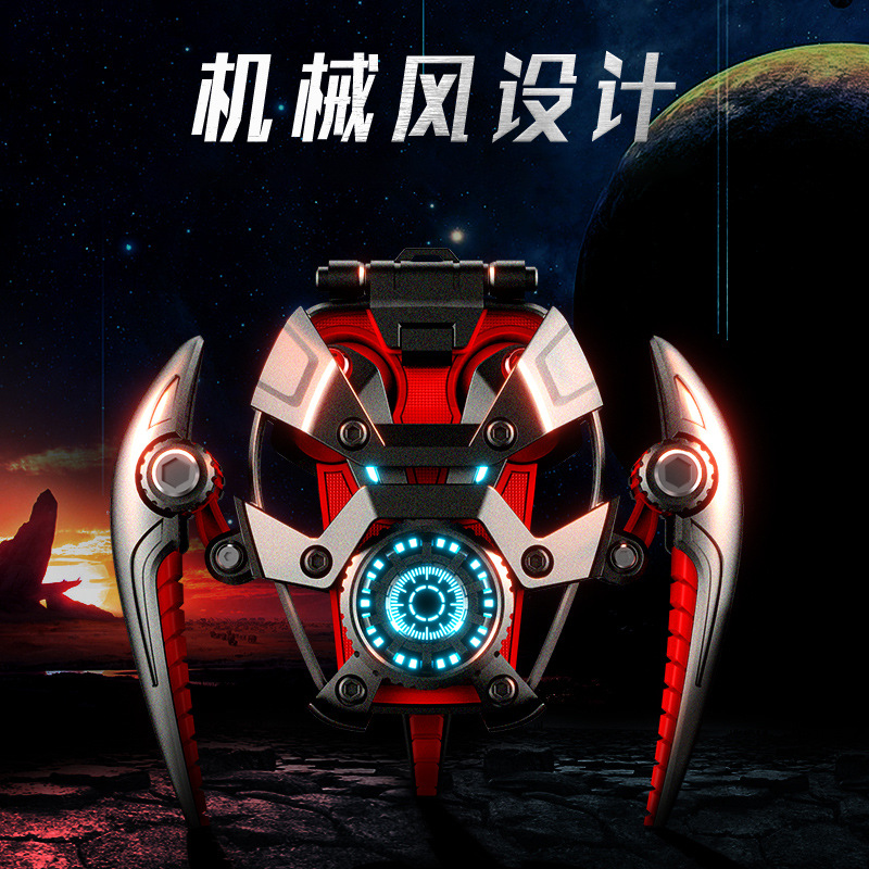 超酷炫游戏蓝牙耳机机甲风真无线高音质锌合金2023新款舒压半入耳