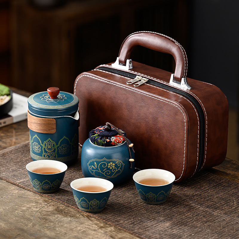 kansi/咖纳斯旅行茶具便携式功夫茶具套装户外杯节日公司商务礼品