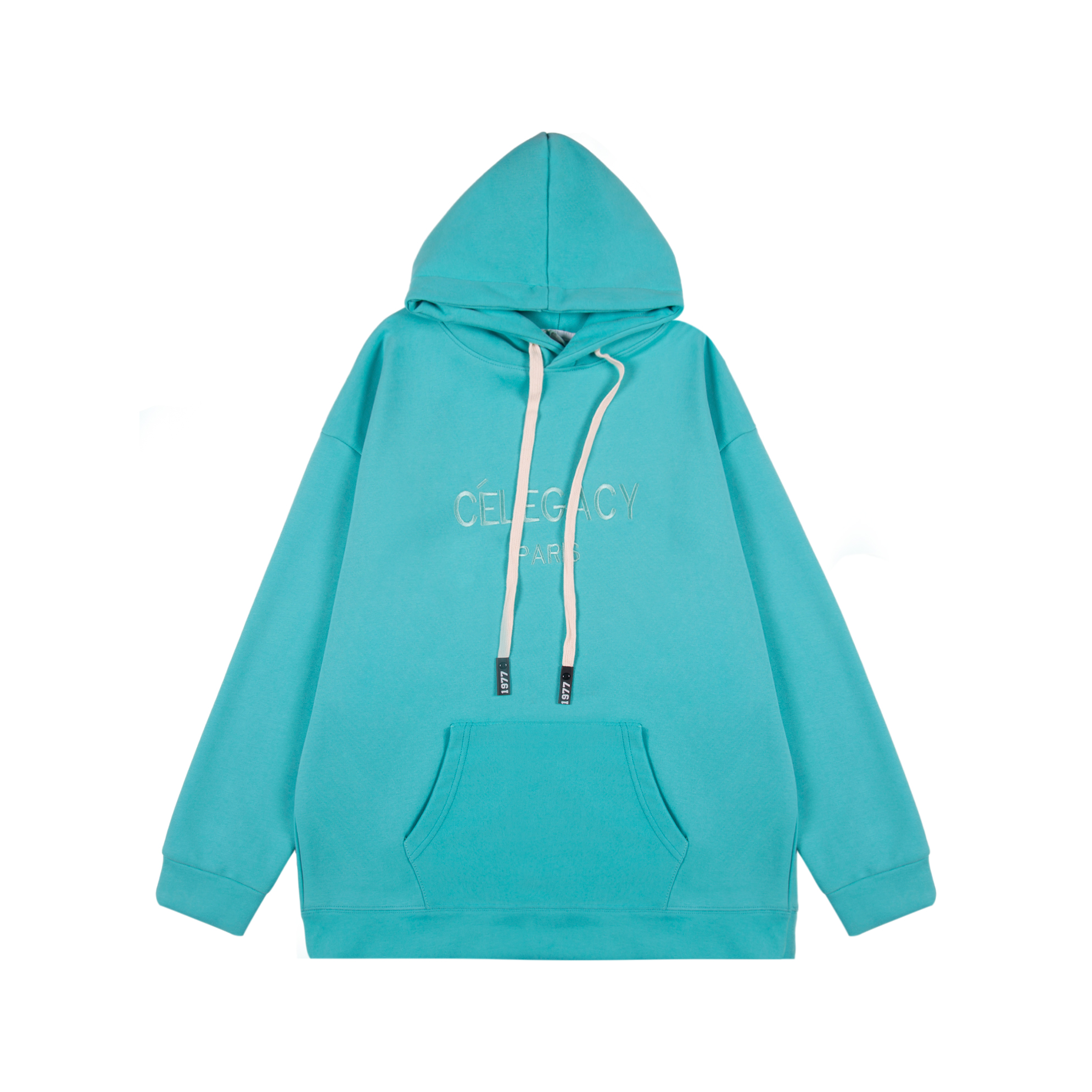 陈多多秋冬女装宽松卫衣加绒百搭MB009湖蓝色